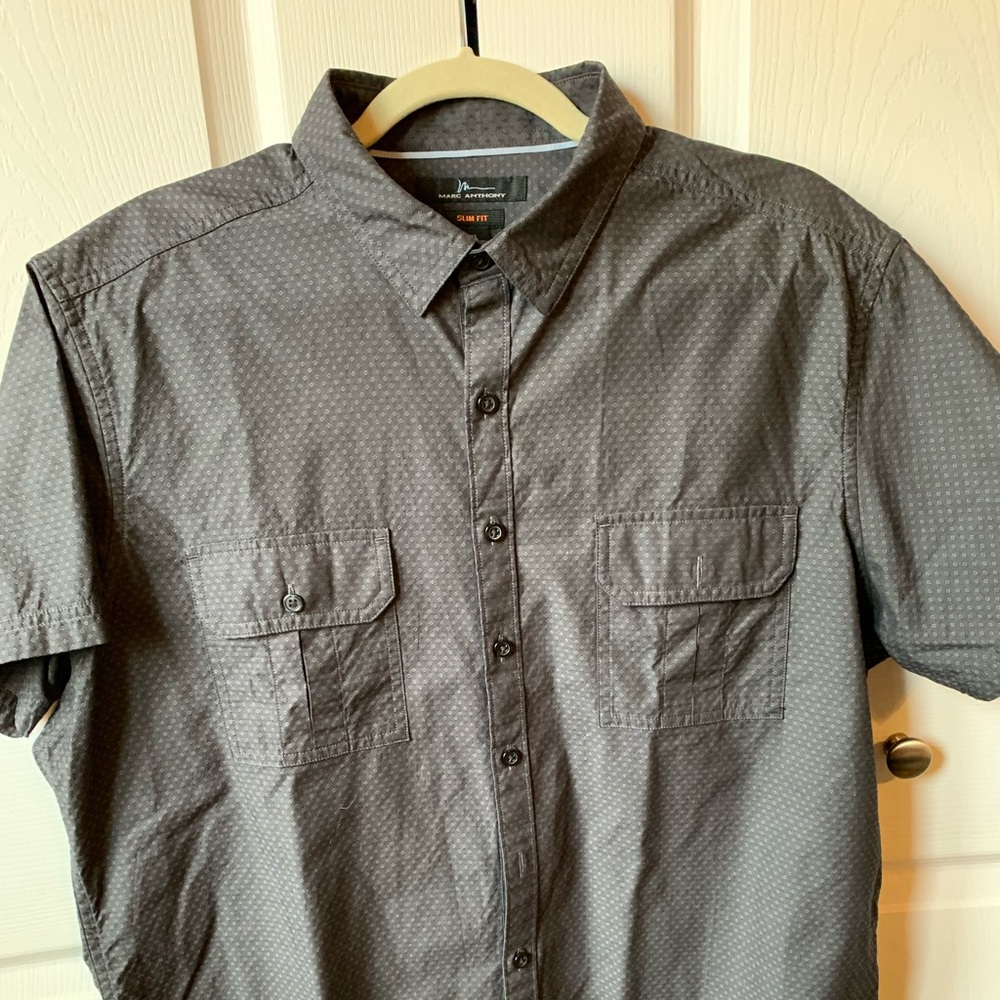 Marc Anthony Mens Slim Fit Button Down Dress Shirt